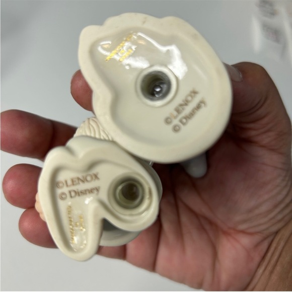 Disney Lenox Sneezy & Dopey Seven Dwarfs Salt & Pepper Shakers Host Pick Collect - Picture 10 of 15